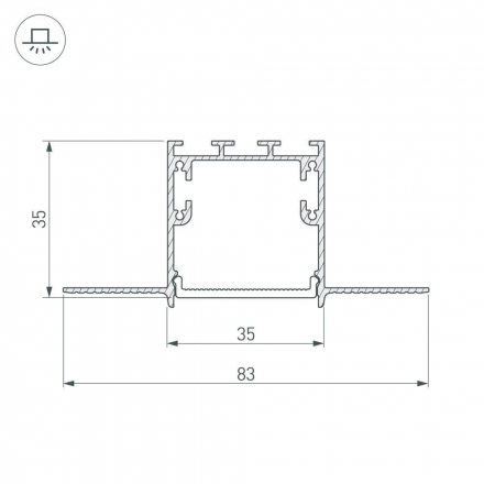 Коннектор L-образный внутренний Arlight SL-Linia32-Fantom 030095