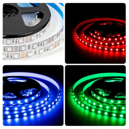 Светодиодная лента OGM 14,4W/m 60LED/m 5050SMD разноцветный (RGB) 5M LSE-271