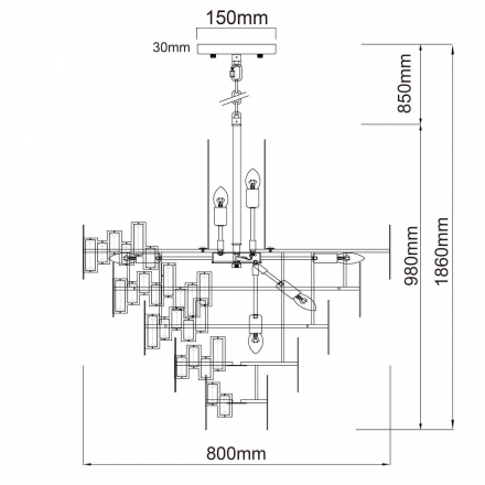 Подвесная люстра MW-Light Монарх 2 121010718