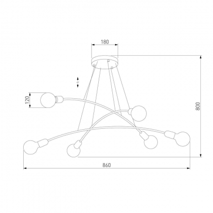 Подвесная люстра TK Lighting 2728 Helix Gold