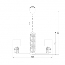 Подвесная люстра Eurosvet Zaffiro 10099/8 хром/прозрачный хрусталь Strotskis