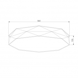 Потолочный светильник TK Lighting 4223 Kantoor Graphite