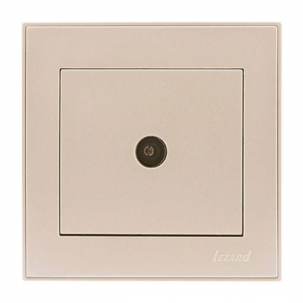 Розетка ТВ оконечная Lezard Rain кремовая 703-0303-130