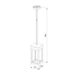 Уличный подвесной светодиодный светильник Elektrostandard Frame 1528 Techno Led серый a051858