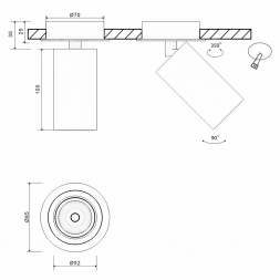 Основание для встраиваемого светильника Lumker Mini-VL-M4-WH 004866