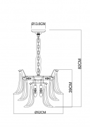 Подвесная люстра Arte Lamp Maya A4072LM-6GO