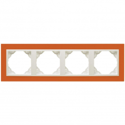 Рамка 4-постовая Efapel Logus 90 Animato оранжевый/лед 90940 TJG