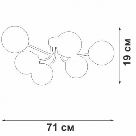 Потолочная люстра Vitaluce V4996-1/6PL