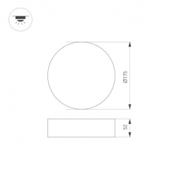 Потолочный светодиодный светильник Arlight SP-Rondo-175A-16W Warm3000 022228(2)