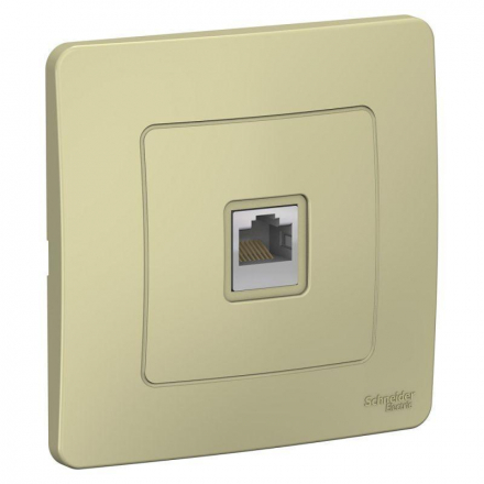 Розетка компьютерная RJ45 Schneider Electric Blanca 5e кат UTP бежевая BLNIS045007