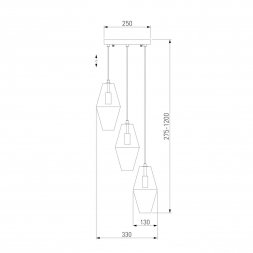 Подвесная люстра Eurosvet Prism 50236/3 прозрачный