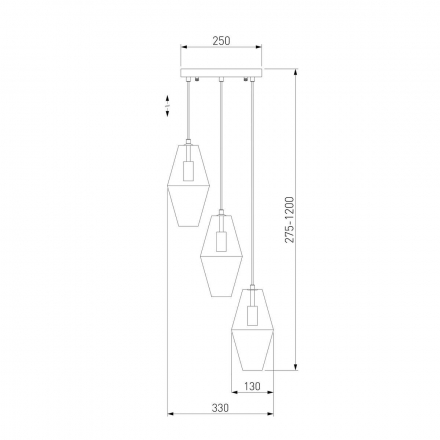 Подвесная люстра Eurosvet Prism 50236/3 прозрачный