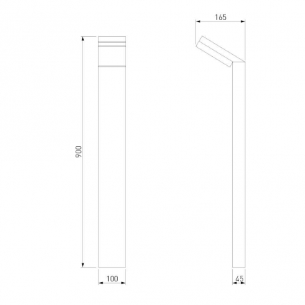 Уличный светодиодный светильник Elektrostandard Sensor 1542 Techno Led черный a053948