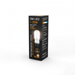 Лампа светодиодная Gauss GY6.35 3W 2700K прозрачная 107719103