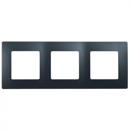 Рамка 3-постовая Legrand Etika антрацит 672583