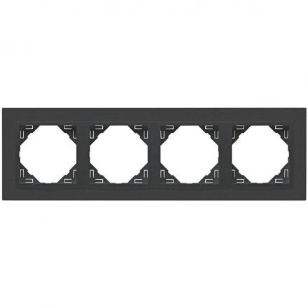 Рамка 4-постовая Efapel Logus 90 Animato серый/серый 90940 TSS