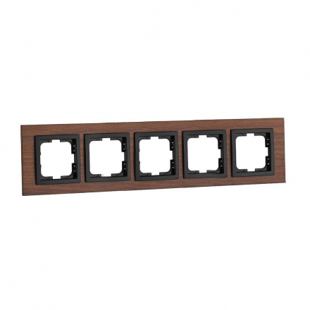 Рамка 5-постовая Mono Electric Style орех 107-510000-164