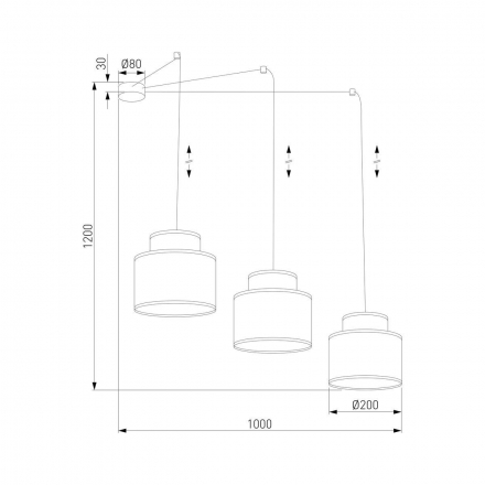 Подвесная люстра TK Lighting 2345 Duo