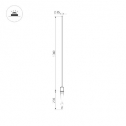Ландшафтный светодиодный светильник Arlight KT-Champagne-L1000-3W Warm3000 034165