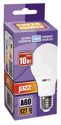 Лампа светодиодная Jazzway E27 10W 5000K матовая 1033727