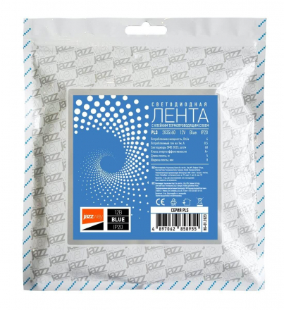 Светодиодная лента Jazzway 6W/m 60Led/m 2835SMD синий 5M 2858955