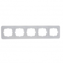 Рамка 5-ая горизонтальная Lezard Karina Life белая 708-0200-150