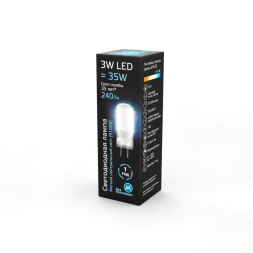 Лампа светодиодная Gauss GY6.35 3W 4100K прозрачная 107719203