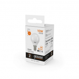 Лампа светодиодная Gauss E14 10W 3000K матовая 53110