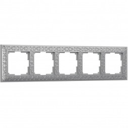 Рамка Werkel Antik на 5 постов матовый хром WL07-Frame-05 4690389145704