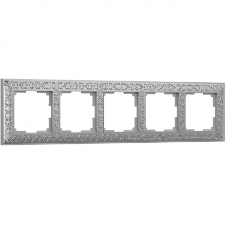 Рамка Werkel Antik на 5 постов матовый хром WL07-Frame-05 4690389145704