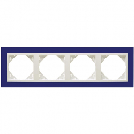 Рамка 4-постовая Efapel Logus 90 Animato синий/лед 90940 TZG
