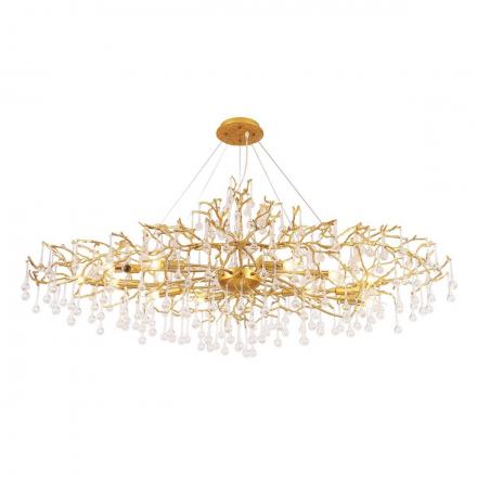 Подвесная люстра Crystal Lux REINA V2 SP12 L1500 GOLD PEARL