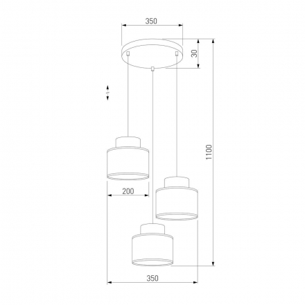 Подвесная люстра TK Lighting 2594 Duo