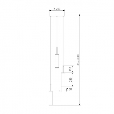 Подвесная светодиодная люстра Eurosvet Stark 50386/3 LED