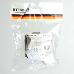 Розетка 2P+PE Stekker Эрна с USB черный PST16-9111-03 49155