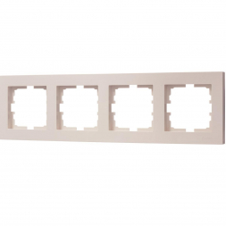 Рамка 4-ая горизонтальная Lezard Vesna кремовая 742-0300-149