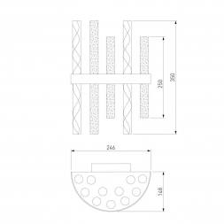Настенный светильник Bogates Hollis 367/2 никель