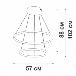 Люстра Vitaluce V2691DT-0/2S