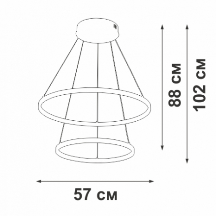 Люстра Vitaluce V2691DT-0/2S