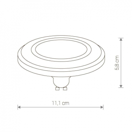 Лампа светодиодная GU10 9W 4000K прозрачная 9213