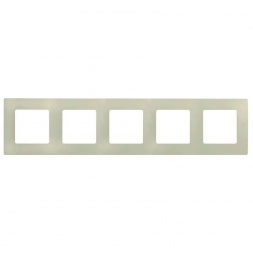 Рамка 5-постовая Legrand Etika слоновая кость 672515