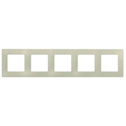 Рамка 5-постовая Legrand Etika слоновая кость 672515