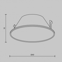 Декоративная рамка-отражатель Maytoni Technical Wise Ring057-7-B