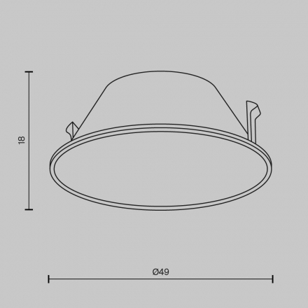 Декоративная рамка-отражатель Maytoni Technical Wise Ring057-7-B