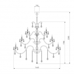 Подвесная люстра Bogates 256/42 Strotskis