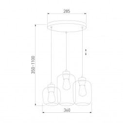 Подвесная люстра TK Lighting 3175 Marco Brown