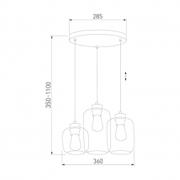 Подвесная люстра TK Lighting 3175 Marco Brown