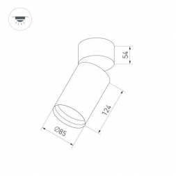Корпус светильника Arlight SP-Polo-Surface-Flap-R85 024381(1)