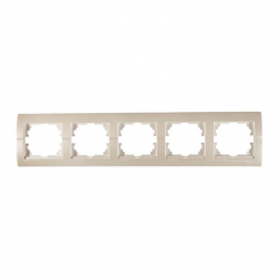 Рамка 5-ая горизонтальная Lezard Deriy белый жемчуг 702-3000-150