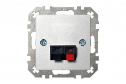 Аудиорозетка Liregus Epsilon серебро 28-184